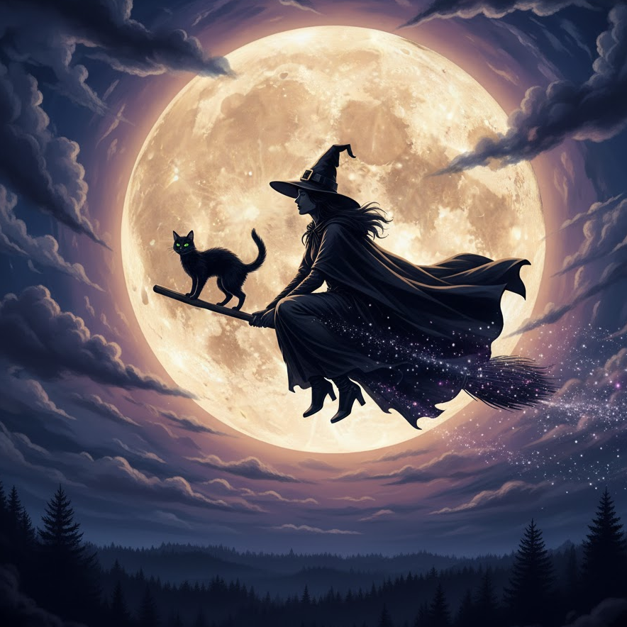 Witch on a Broomstick