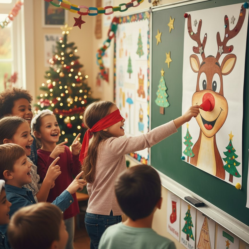 Pin the Nose on Rudolph