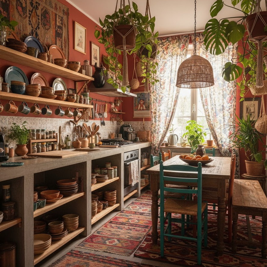 Bohemian Kitchen Vibes