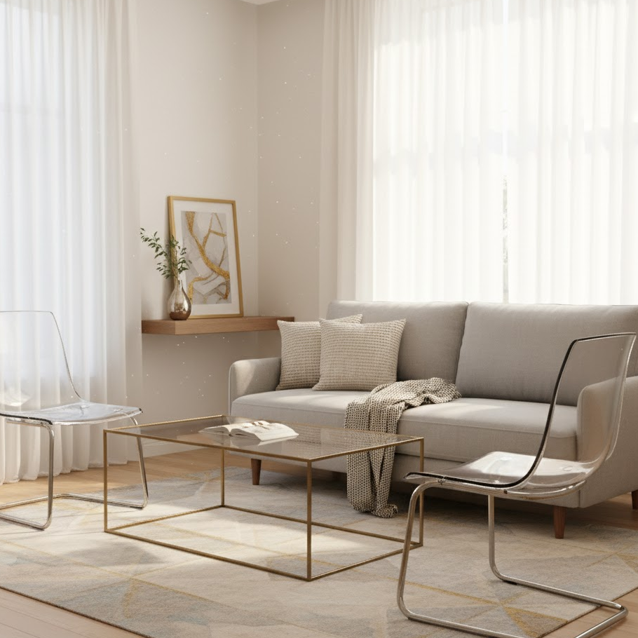  Use Glass and Lucite Furniture