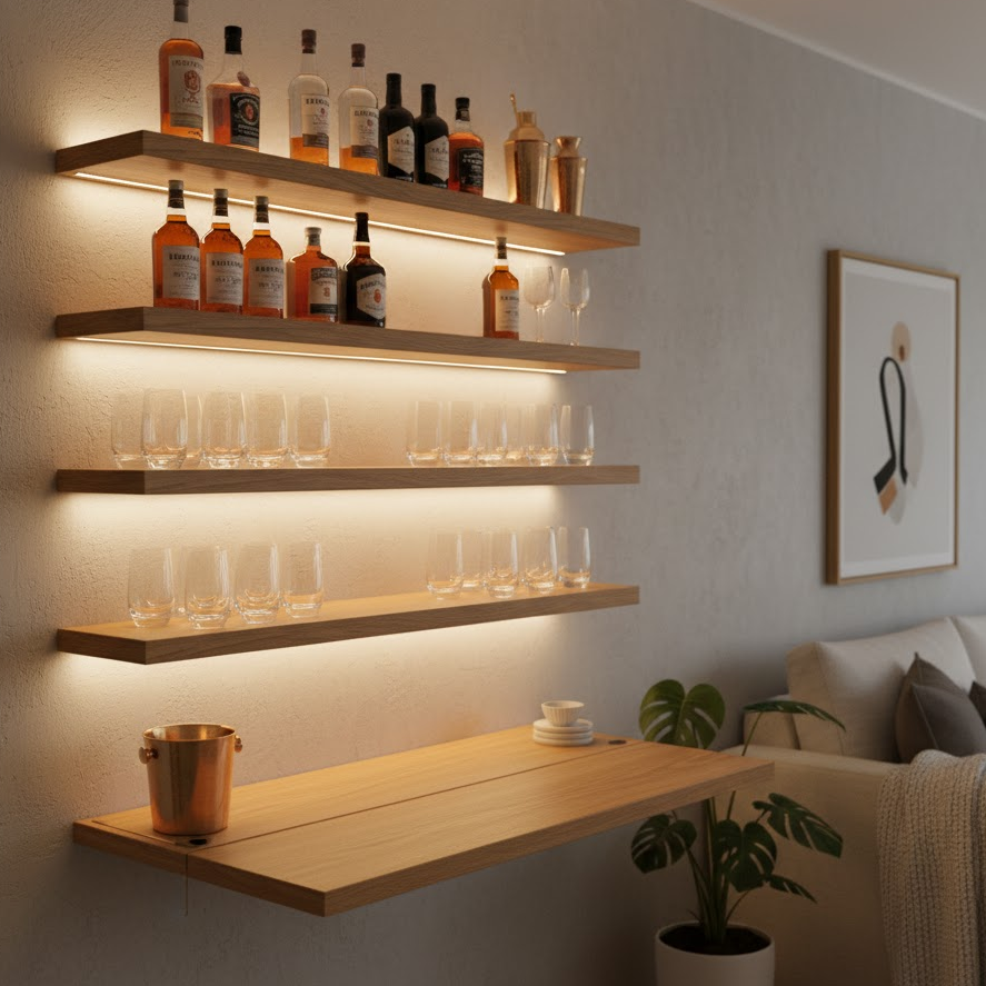 Wall Mounted Mini Bar