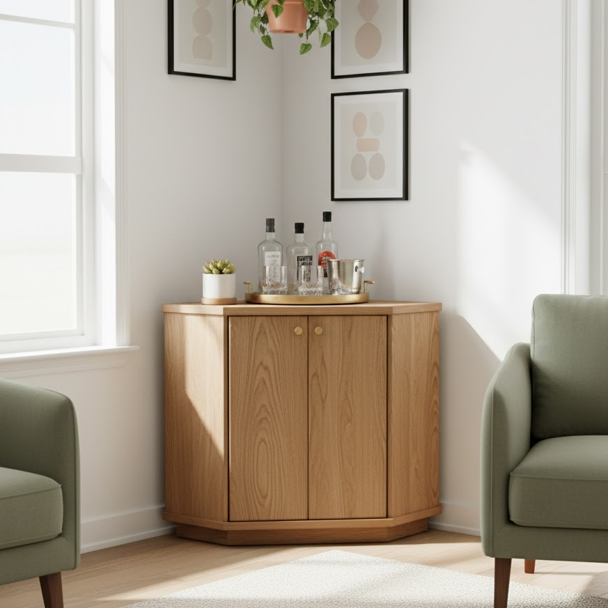 Corner Mini Bar Setup