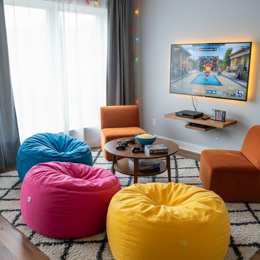 Compact Lounge Chairs and Bean Bags