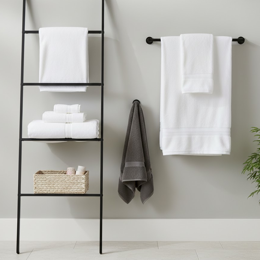 Towel Racks and Ladder Shelves