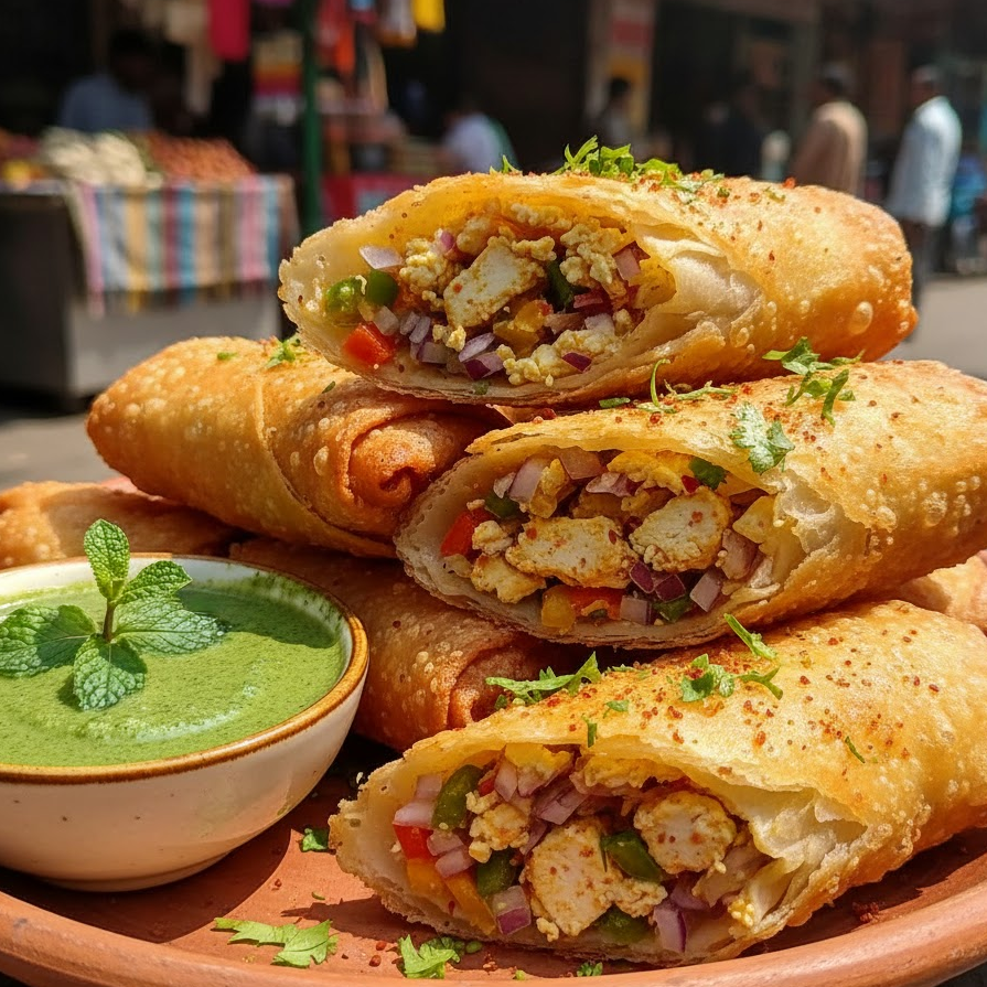 spicy-paneer-egg-rolls-indian-street-food-crispy-paneer-onions-peppers