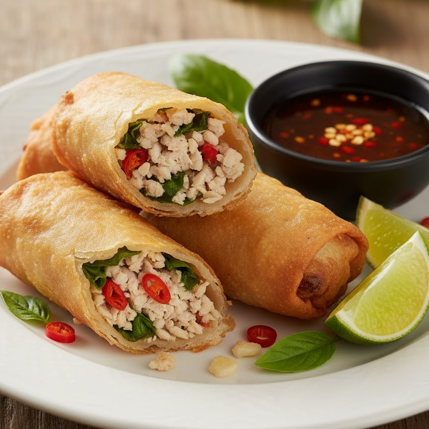 thai-basil-egg-rolls-chicken-tofu-garlic-chili-lime-fresh-basil