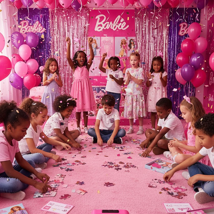 barbie-puzzle-relay-challenge