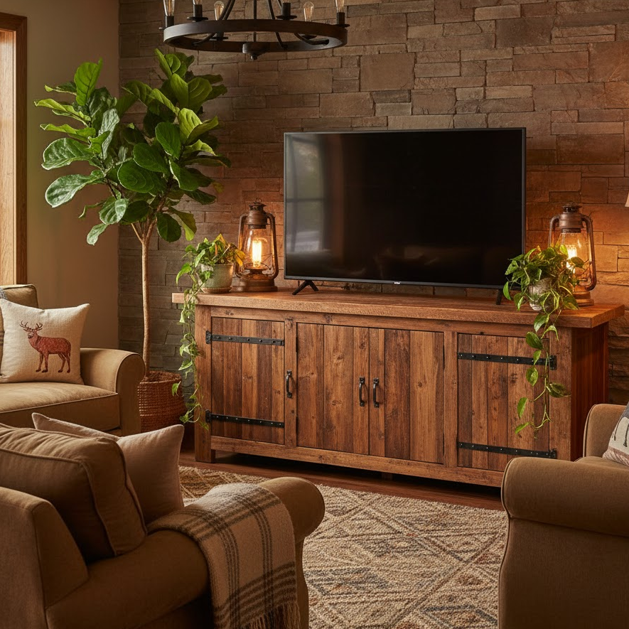 rustic-wooden-tv-stand