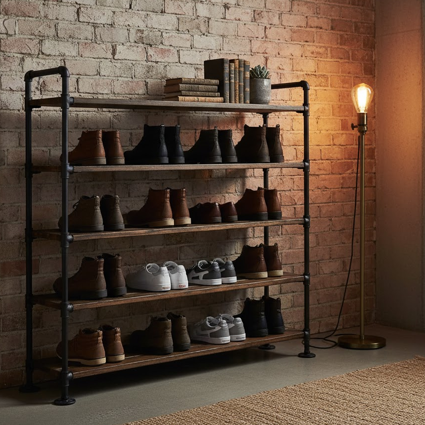 industrial-metal-shoe-rack