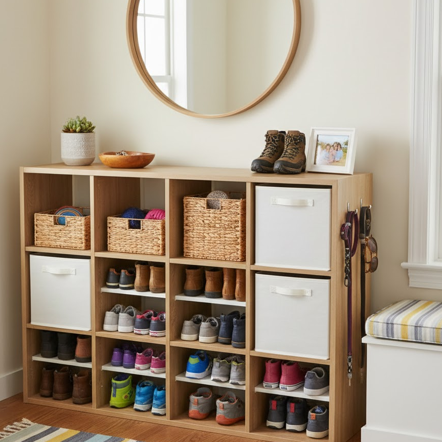 entryway-cube-shoe-organizer