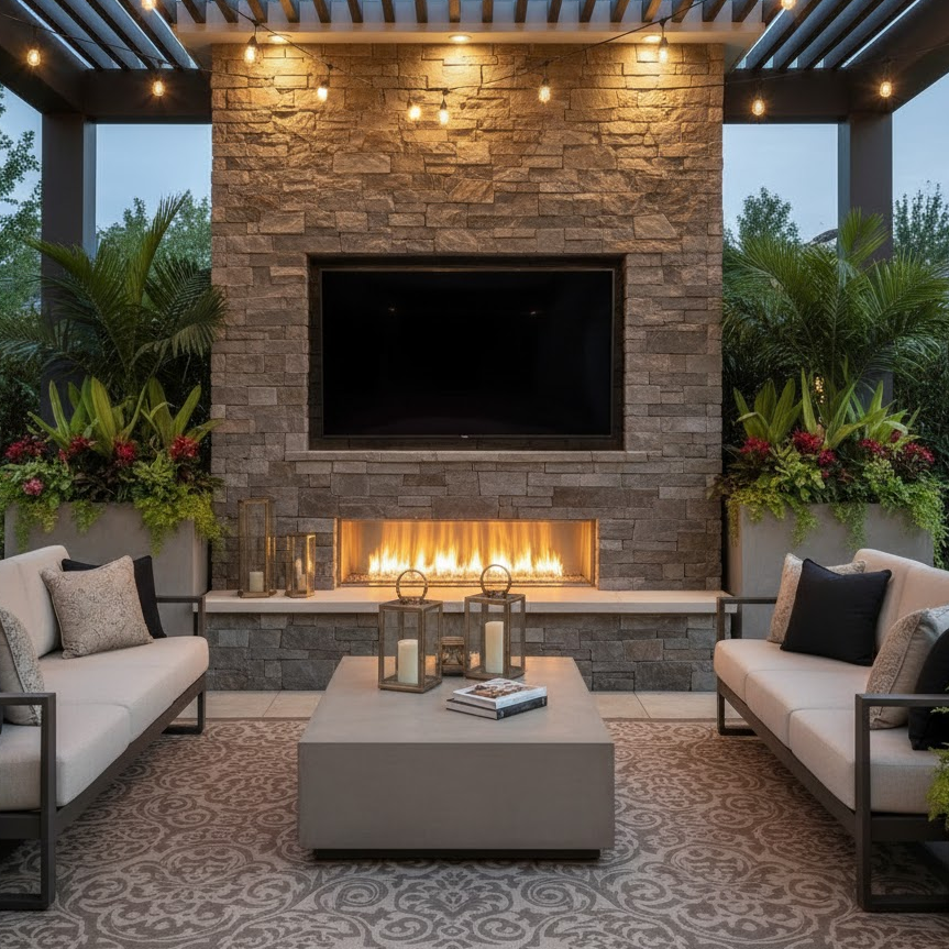 built-in-outdoor-tv-wall