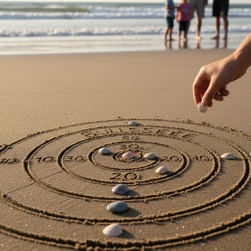 Sand-Darts-Beach-Game-Shell-Toss-Accuracy-Fun-Outdoor-Activity-Family-Friendly-Beach-Entertainment