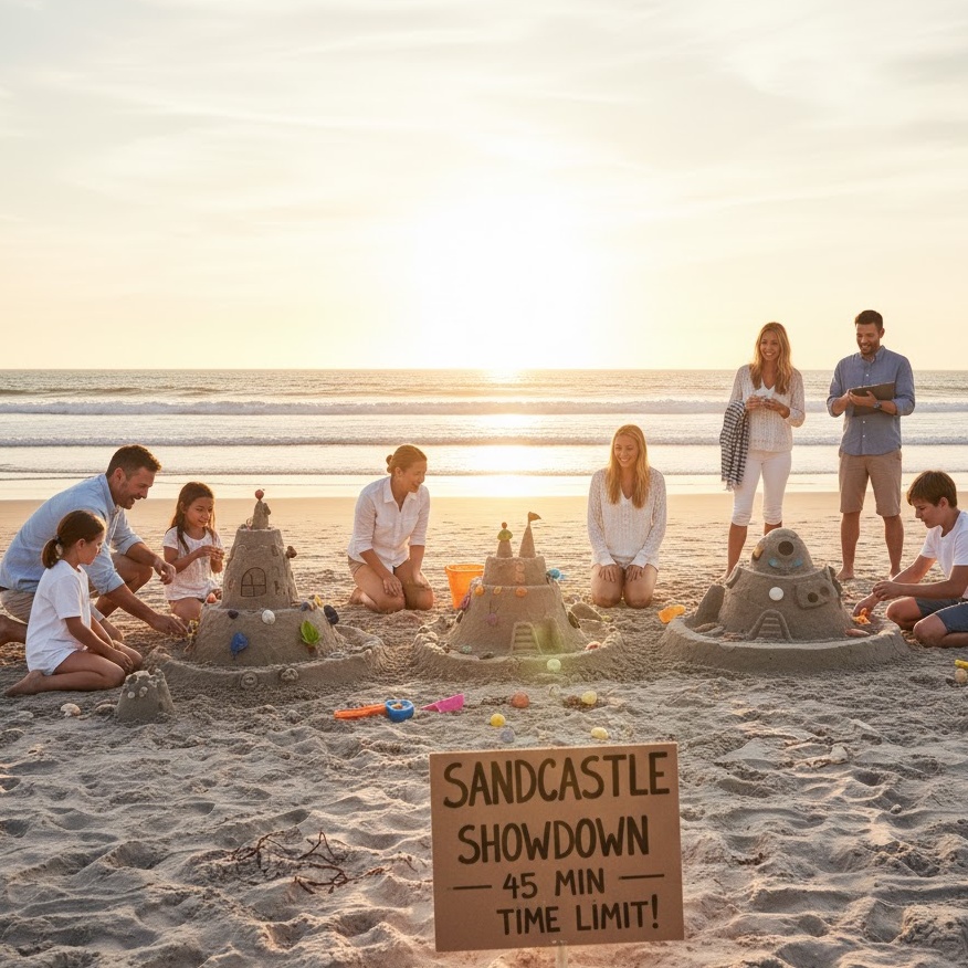 Sandcastle-Contest-Beach-Competition-Family-Building-Sand-Sculptures-Creative-Kids-Adults-Beach-Fun