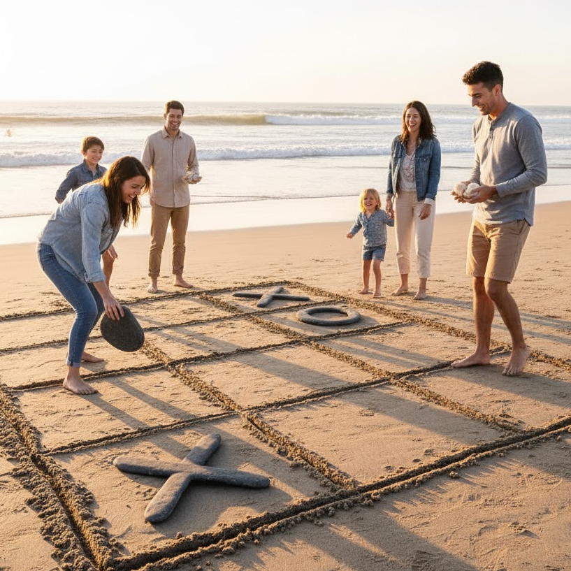 Beach-Tic-Tac-Toe-Oversized-Game-Family-Friends-Playing-Sand-Strategy-Outdoor-Fun-Beach-Activity