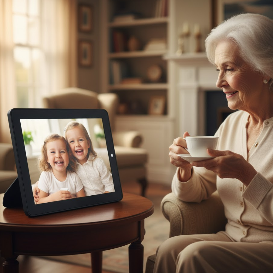 Digital-Photo-Frame-70th-Birthday-Mom-Remote-Upload-Tech-Gift-Family-Photos-Senior-Connectivity-Easy-to-Use