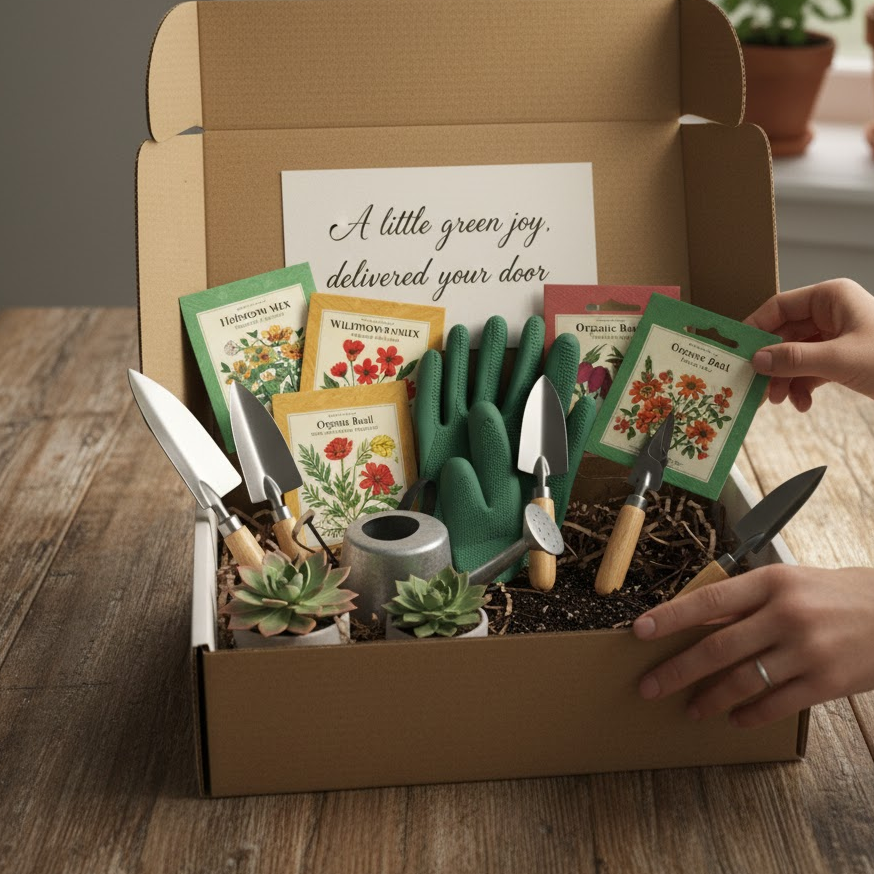Gardening-Hobby-Subscription-Box-Mom-70th-Birthday-Gift-Enthusiast-Gardening-Kit-Creative-Supplies-Monthly-Surprise