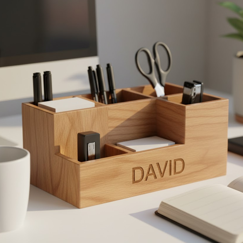 personalized-wooden-desk-organizer