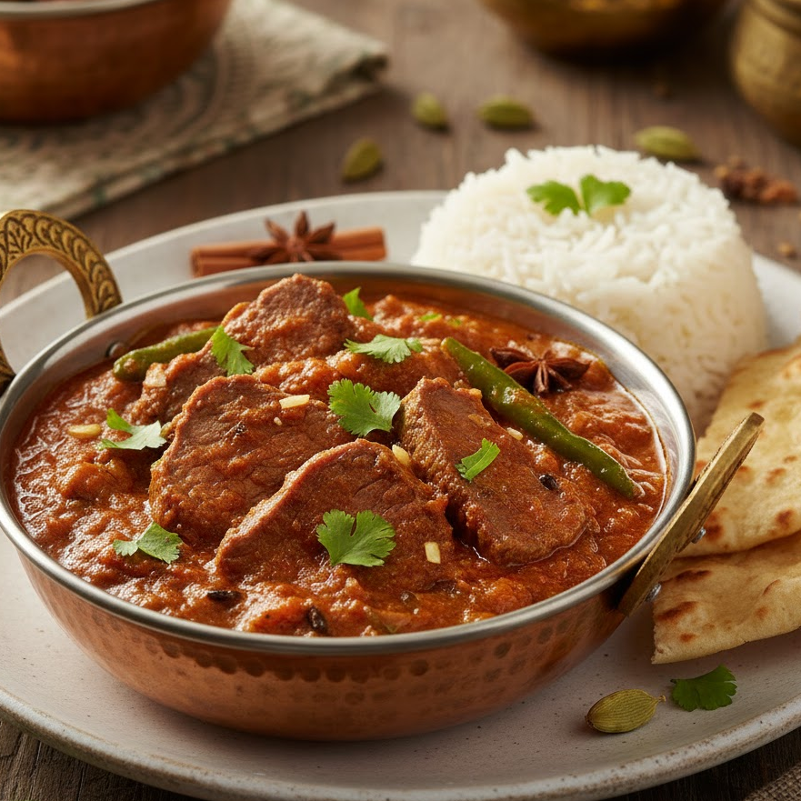 Indian-style-steak-masala-with-tomato-onion-gravy-and-fresh-coriander