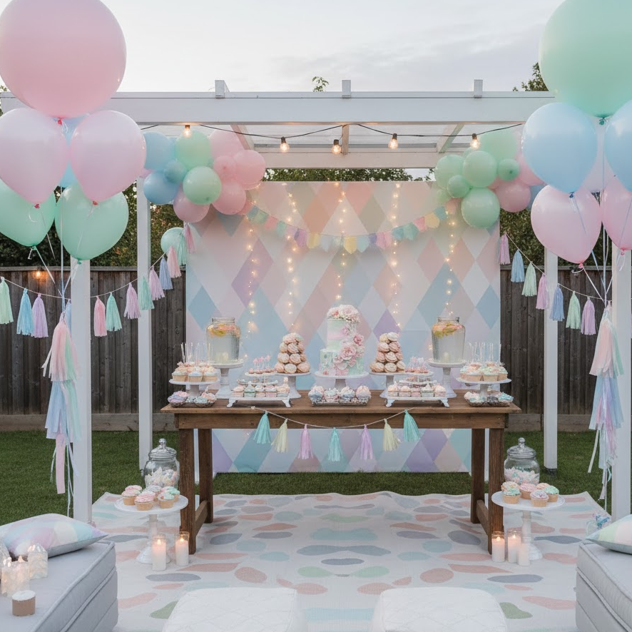 pastel-backyard-party-balloons-soft-colors-dessert-table-celebration