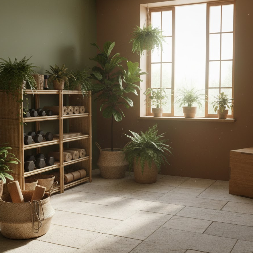 nature-inspired-gym-plants-bamboo-green-earthy