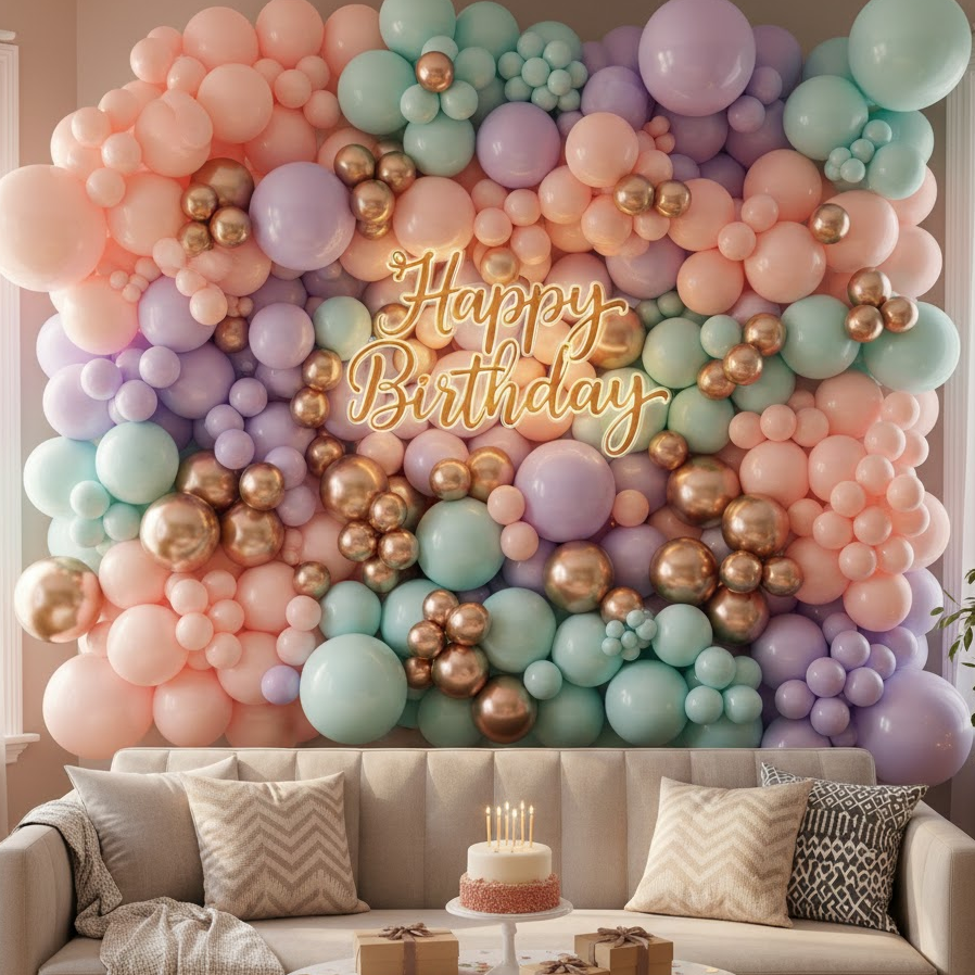 birthday-balloon-wall-colorful-backdrop-party-decor