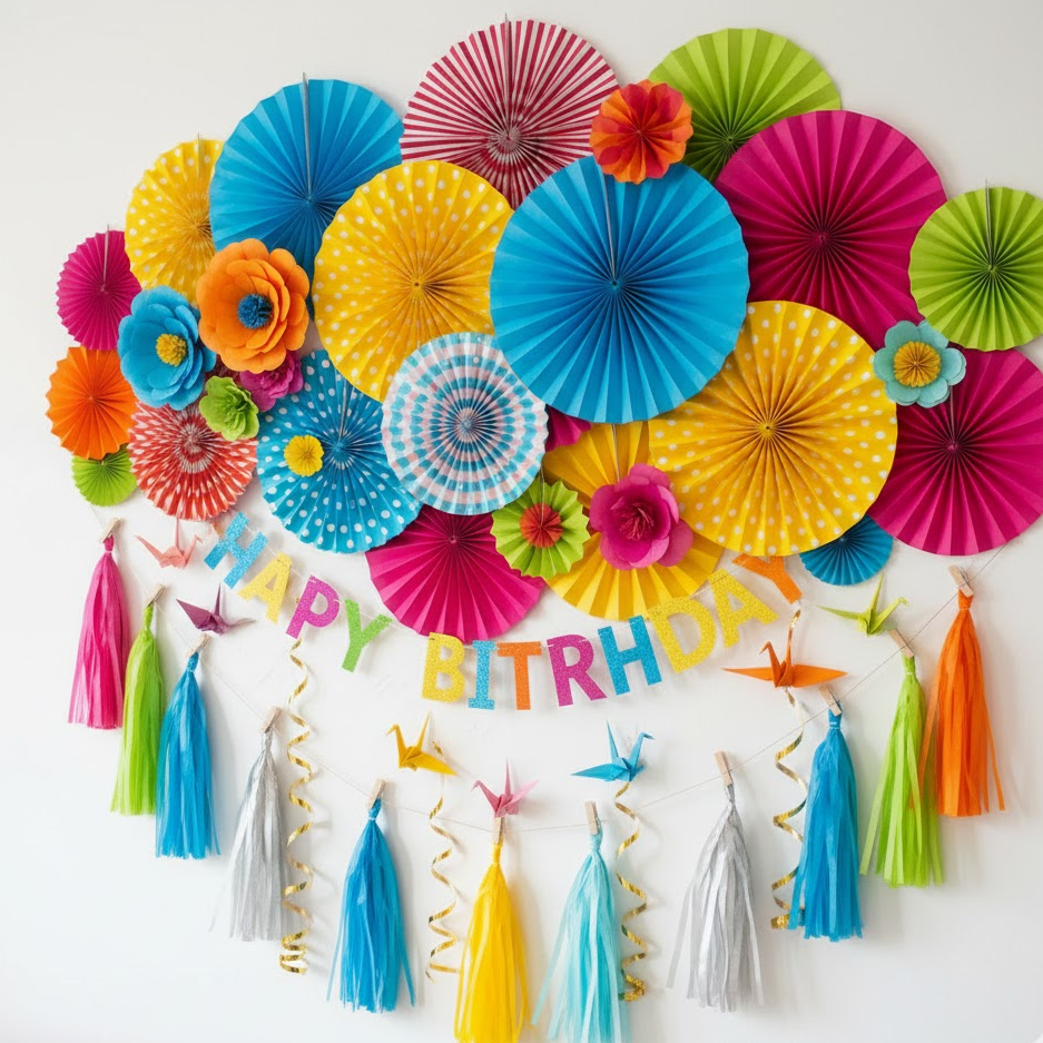 diy-paper-art-birthday-backdrop-colorful-decor