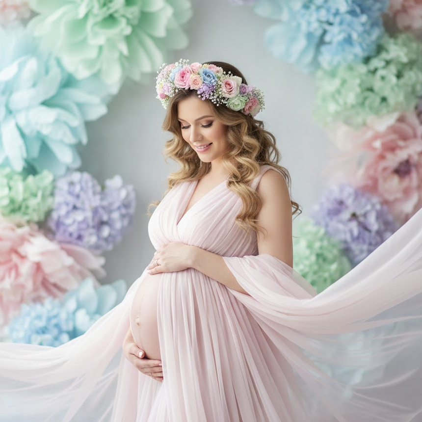 pastel-maternity-shoot-pregnant-woman-soft-colors-gentle-airy-lighting