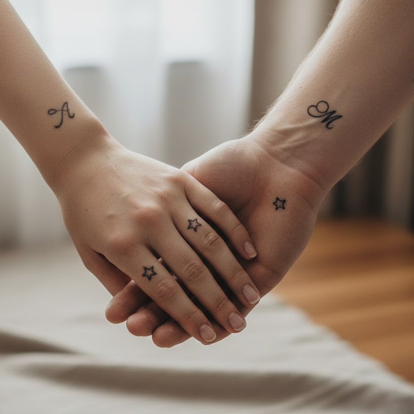 minimalist-symbol-matching-tattoo-small-hand-design