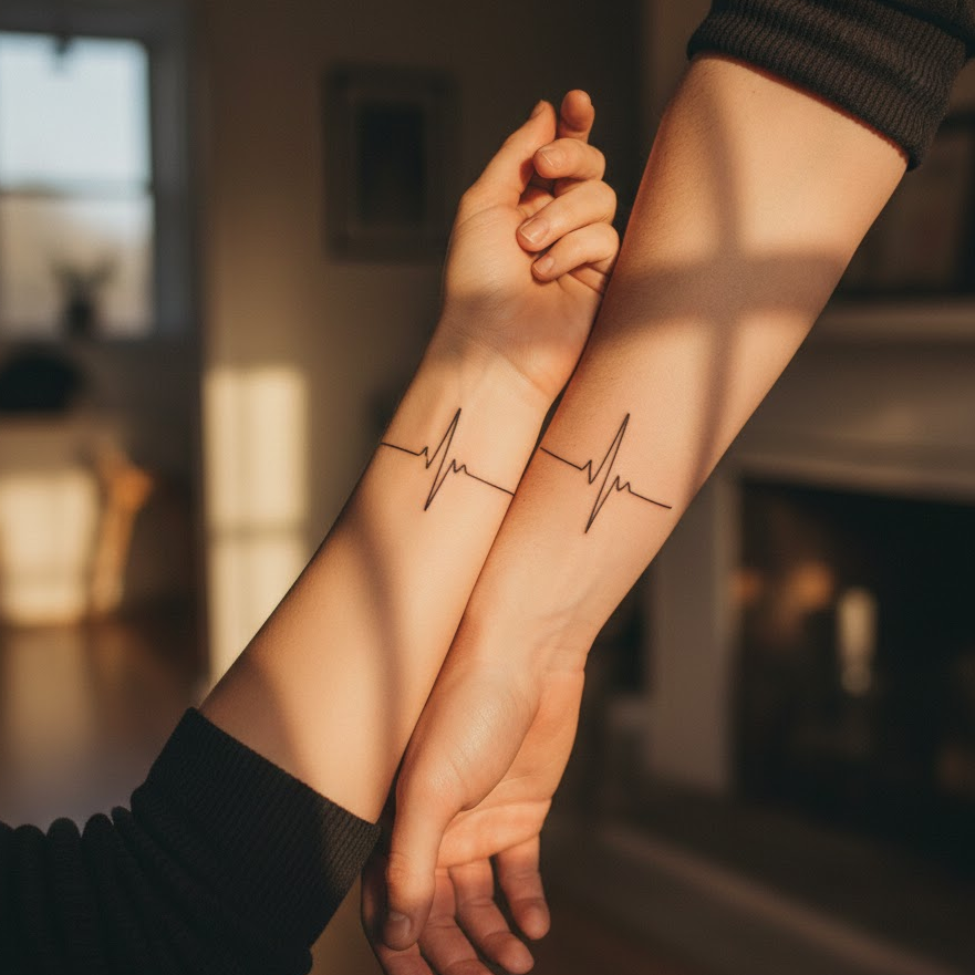 heartbeat-line-matching-tattoo-wrist-area