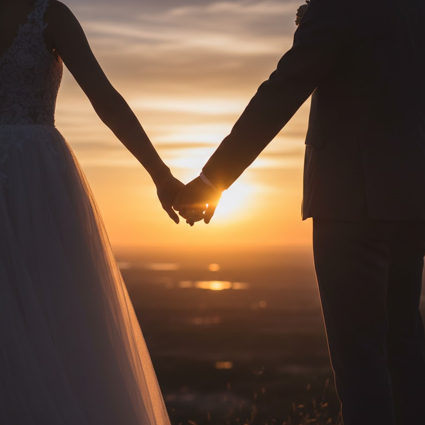 romantic-sunset-couple-portrait-golden-hour-wedding