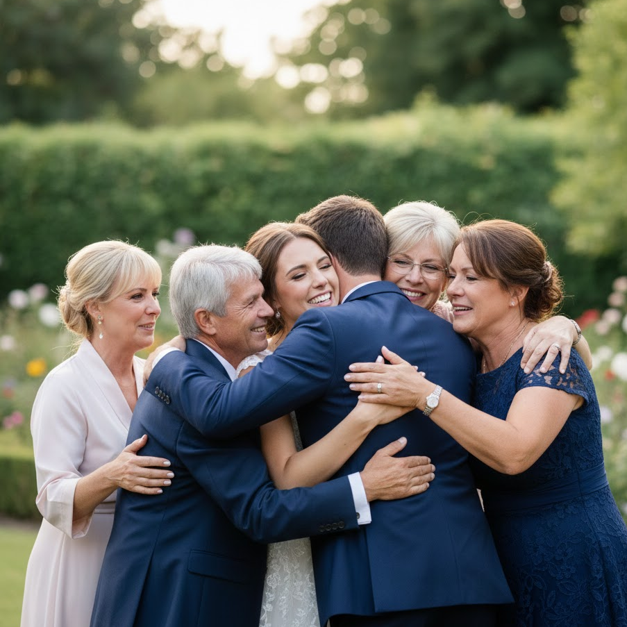 family-hug-wedding-emotional-candid-portrait