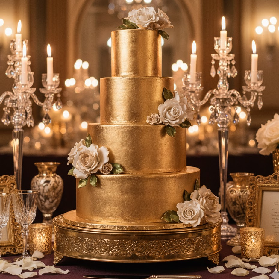 Metallic Glamour Cake