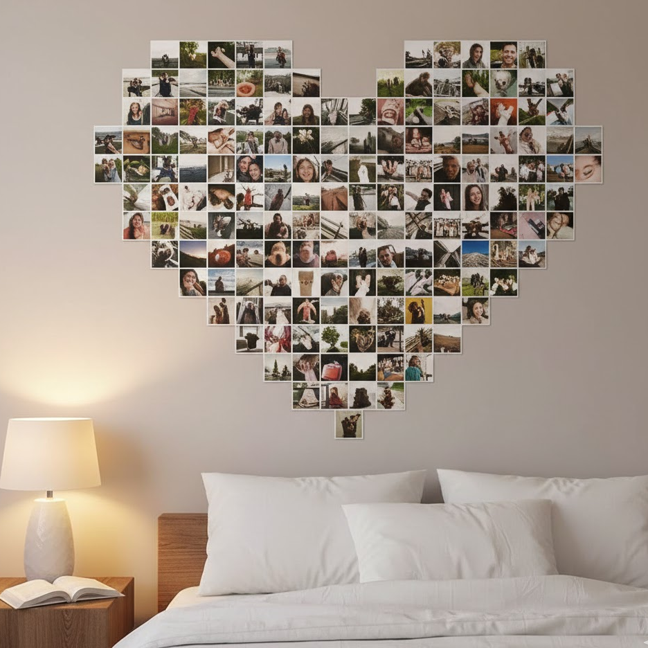 heart-shaped-photo-collage-romantic-wall-display-sentimental-design