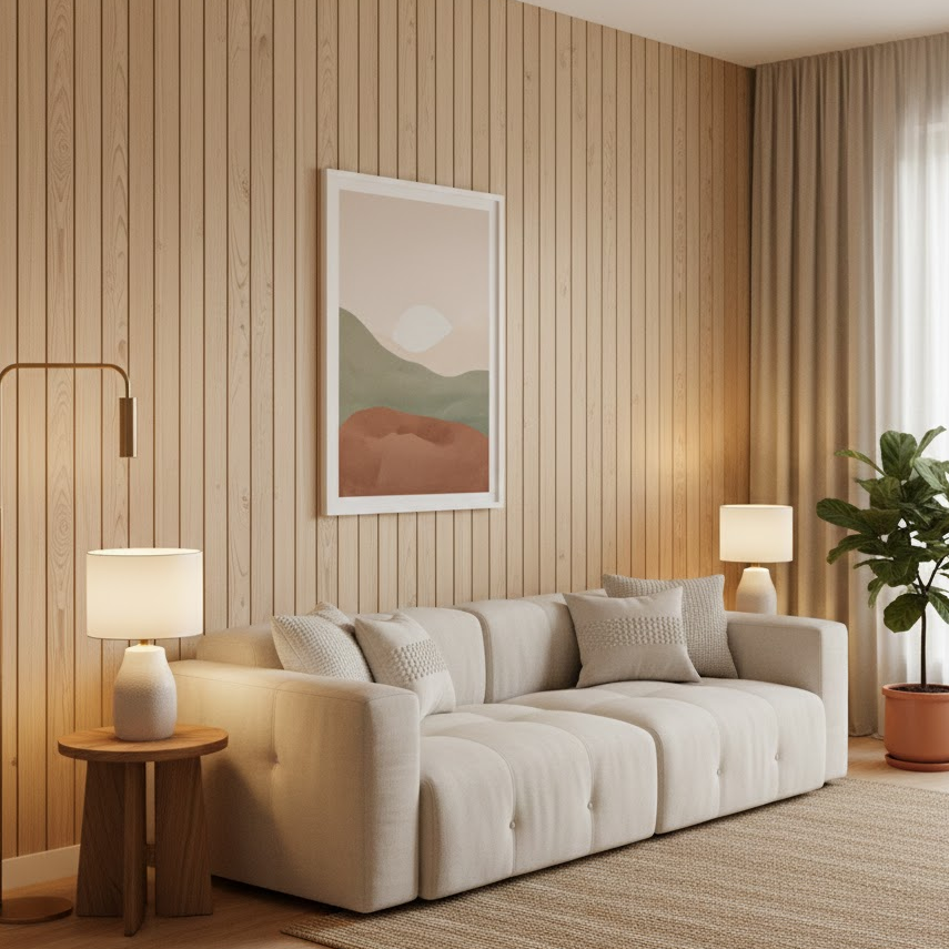 classic-wooden-wall-panels-living-room-natural-finish-cozy-inviting-neutral-decor