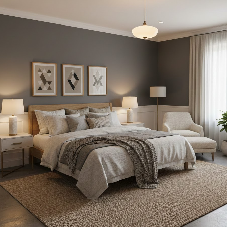 soft-gray-walls-white-trim-bright-bedroom-neutral-decor-calm-design