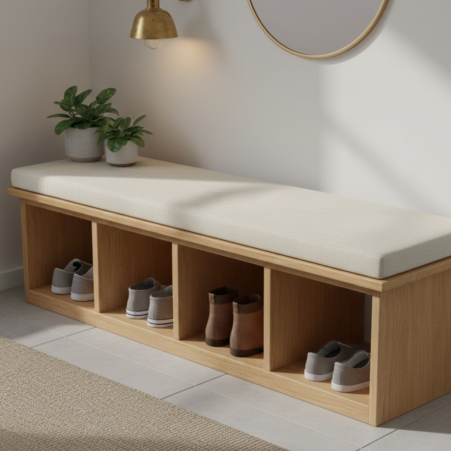 bench-style-shoe-rack-entryway-seating-storage-cozy-lighting