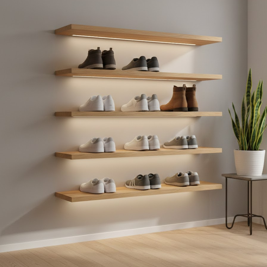 wall-mounted-floating-shoe-rack-modern-small-space-organized