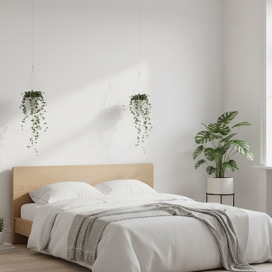 indoor-plants-hanging-planters-green-bedroom