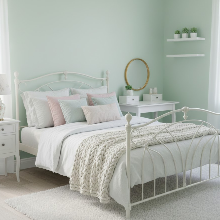pastel-mint-green-bedroom