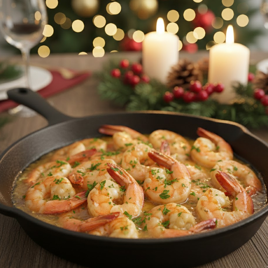 garlic-butter-prawns-served-in-skillet-festive
