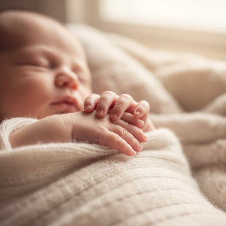 sleeping-baby-closeup-newborn-photoshoot-hands-feet-face-soft-light-intimate