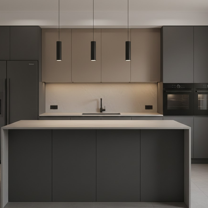 matte-finish-contemporary-kitchen-soft-lighting-modern-design