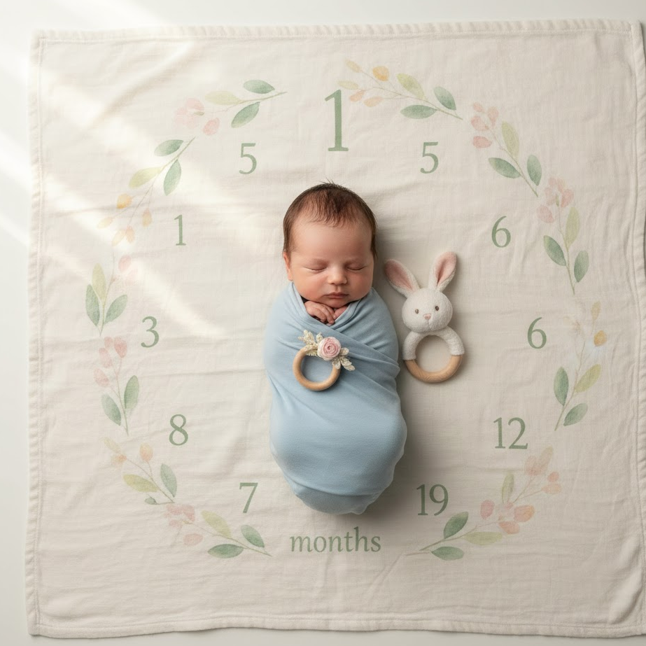 milestone-blanket-newborn-photoshoot-baby-age-growth-soft-pastel-lighting