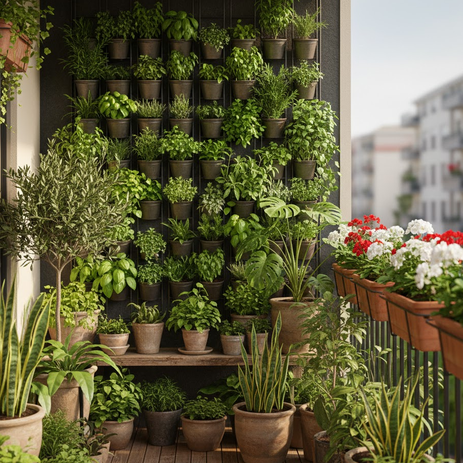 green-garden-balcony-vertical-planters-hanging-plants-fresh-natural-decor