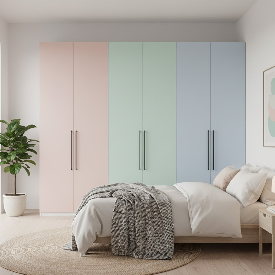 pastel-colour-wardrobe-soft-shades-scandinavian-bedroom-style