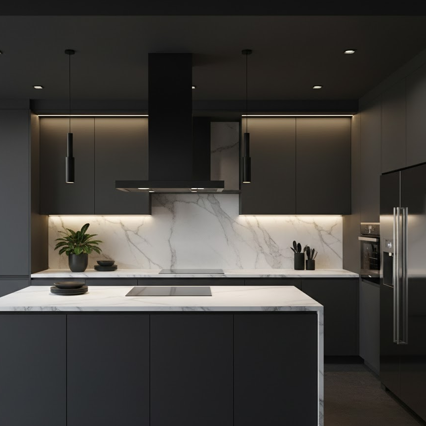charcoal-grey-kitchen-dark-modern-interior-matte-cabinets-contemporary-style