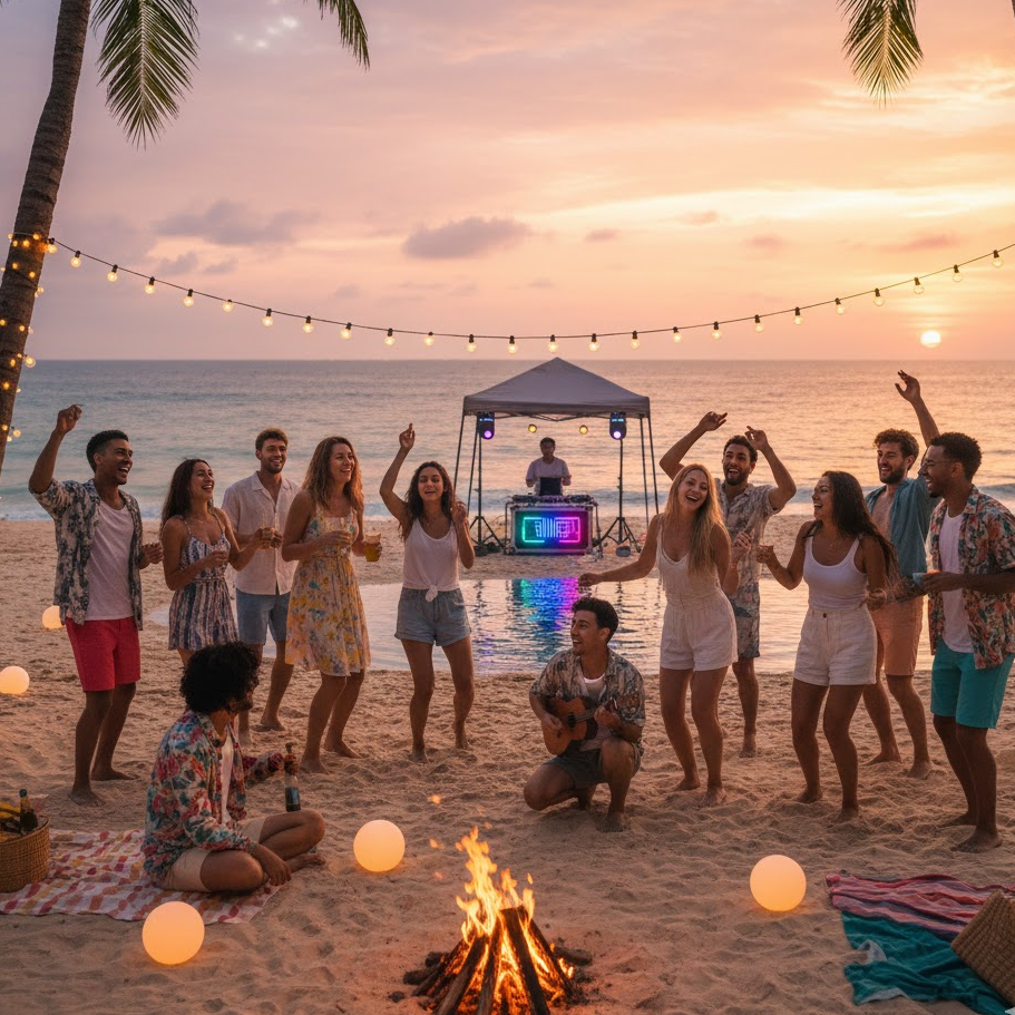 friends-beach-party-holiday-sunset-music-dancing-ocean-vibes