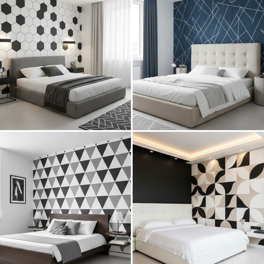 geometric-wallpaper-bedroom-modern-design-bold-patterns-stylish-interior
