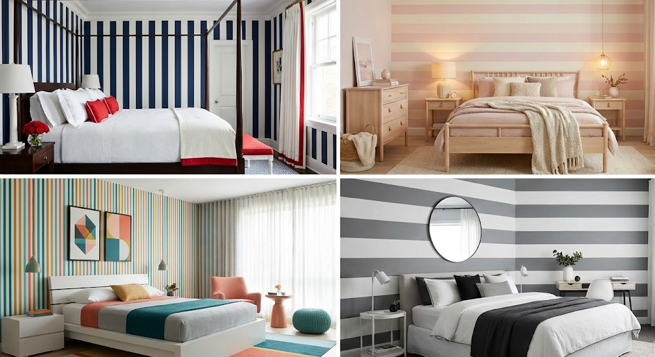 striped-wallpaper-bedroom-vertical-horizontal-patterns-stylish-room-design