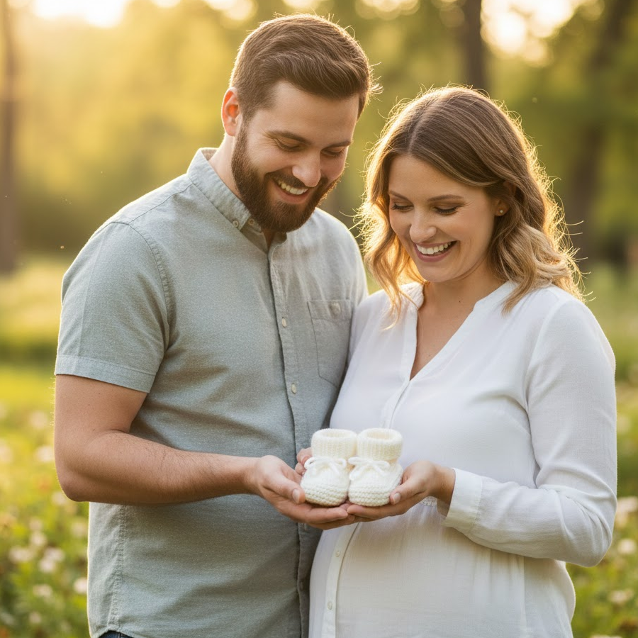 family-photo-baby-announcement-pregnancy-joy-outdoor-natural-light